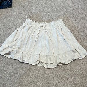 flowy tan skirt